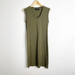 Theory Green Midi Tank Dress Size Small